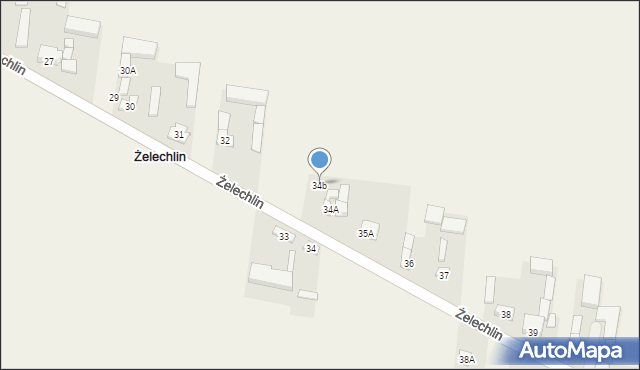 Żelechlin, Żelechlin, 34b, mapa Żelechlin