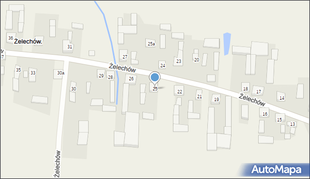 Żelechów, Żelechów, 25, mapa Żelechów