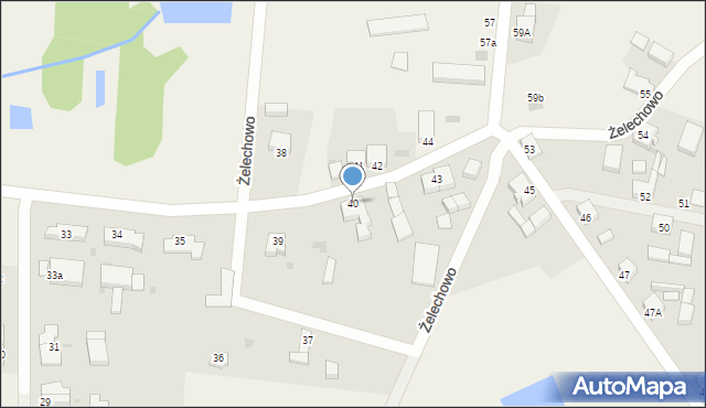 Żelechowo, Żelechowo, 40, mapa Żelechowo