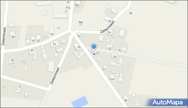 Żelechowo, Żelechowo, 46, mapa Żelechowo