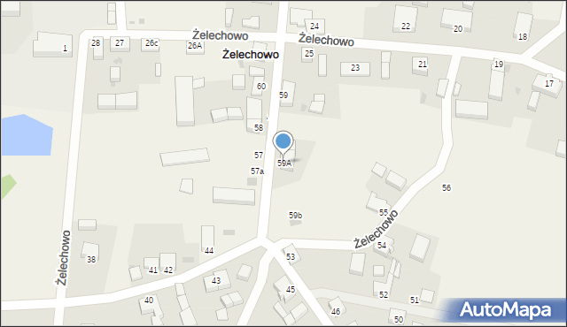 Żelechowo, Żelechowo, 59A, mapa Żelechowo