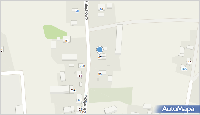 Żelechowo, Żelechowo, 67, mapa Żelechowo