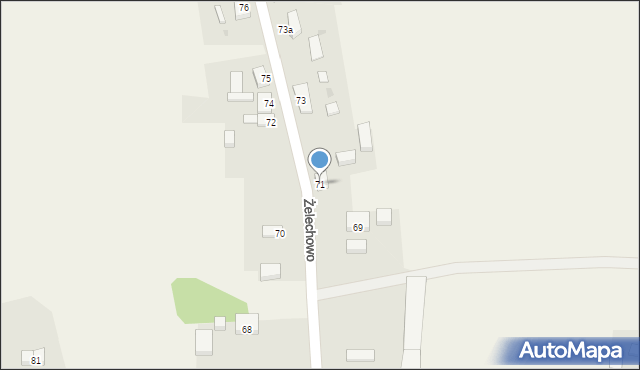 Żelechowo, Żelechowo, 71, mapa Żelechowo