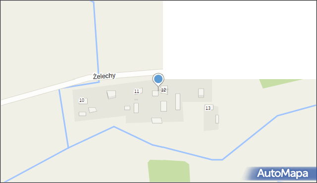 Żelechy, Żelechy, 12a, mapa Żelechy