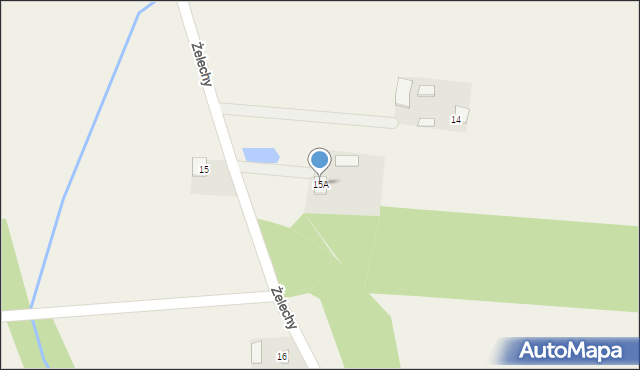 Żelechy, Żelechy, 15A, mapa Żelechy