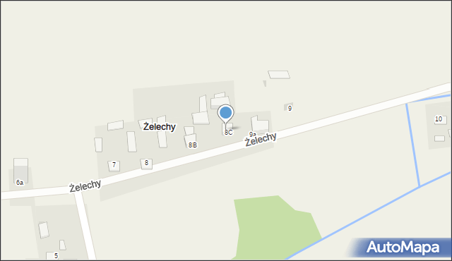 Żelechy, Żelechy, 8D, mapa Żelechy