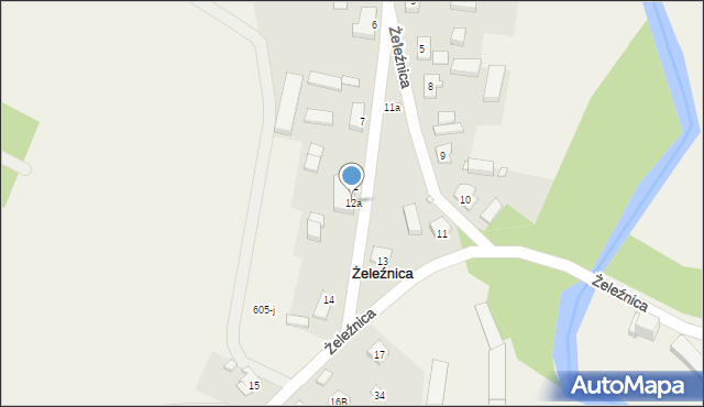 Żeleźnica, Żeleźnica, 12a, mapa Żeleźnica