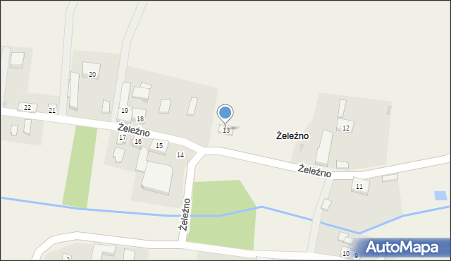 Żeleźno, Żeleźno, 13, mapa Żeleźno