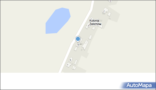 Żelichów, Żelichów, 5, mapa Żelichów