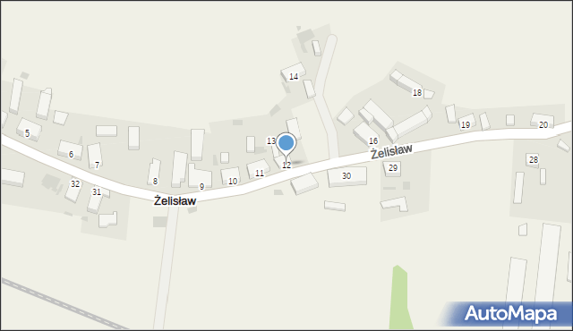 Żelisław, Żelisław, 12, mapa Żelisław