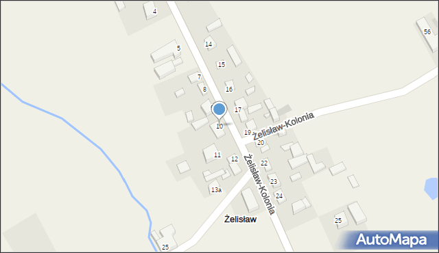 Żelisław, Żelisław, 10, mapa Żelisław