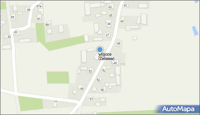 Żelisław, Żelisław, 50, mapa Żelisław