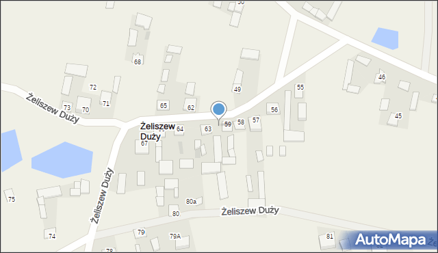 Żeliszew Duży, Żeliszew Duży, 61, mapa Żeliszew Duży