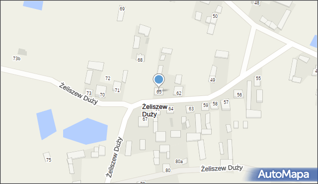 Żeliszew Duży, Żeliszew Duży, 65, mapa Żeliszew Duży