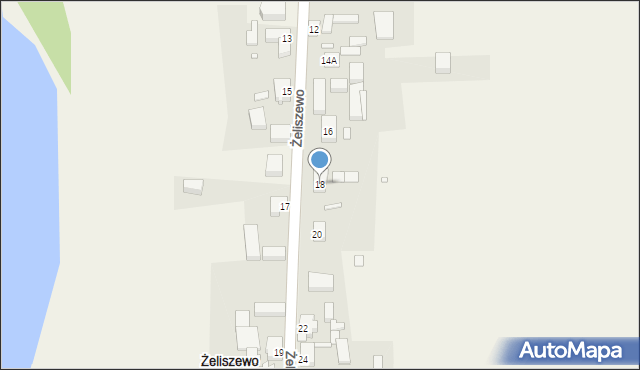 Żeliszewo, Żeliszewo, 18, mapa Żeliszewo