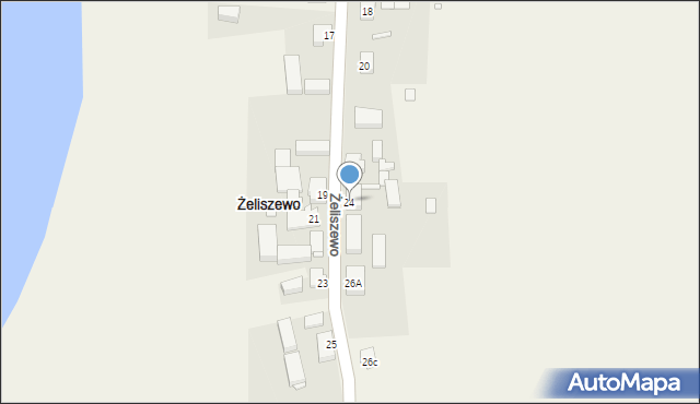 Żeliszewo, Żeliszewo, 24, mapa Żeliszewo