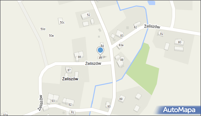 Żeliszów, Żeliszów, 85, mapa Żeliszów
