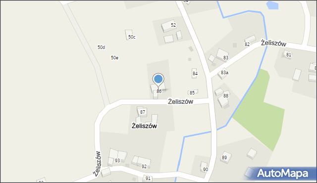 Żeliszów, Żeliszów, 86, mapa Żeliszów