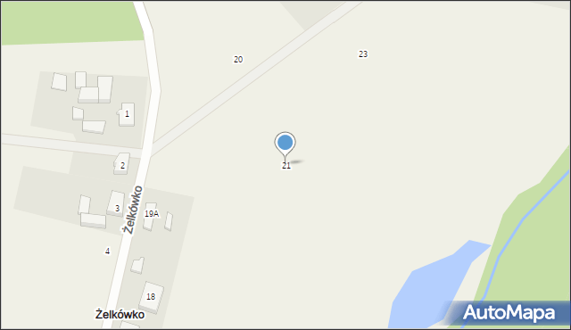 Żelkówko, Żelkówko, 21, mapa Żelkówko