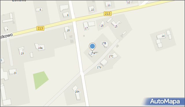Żelkowo, Żelkowo, 17A, mapa Żelkowo