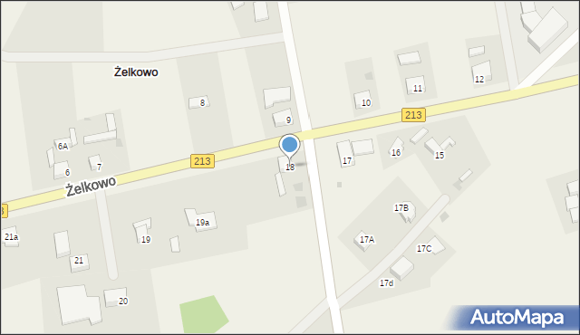 Żelkowo, Żelkowo, 18, mapa Żelkowo