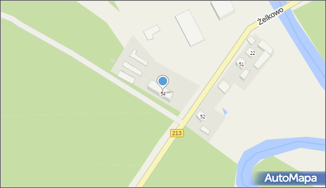 Żelkowo, Żelkowo, 54, mapa Żelkowo