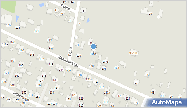 Zelów, Żeromskiego Stefana, 109a, mapa Zelów