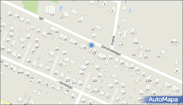 Zelów, Żeromskiego Stefana, 150, mapa Zelów