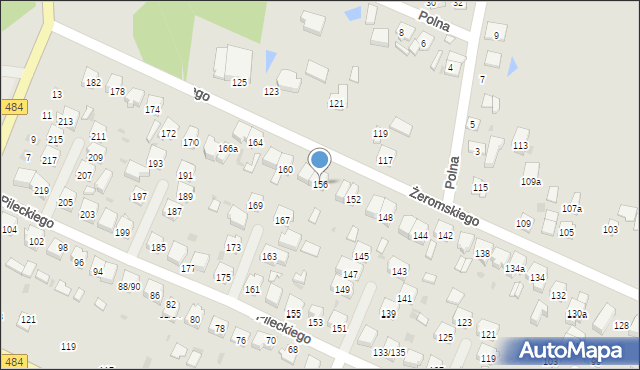 Zelów, Żeromskiego Stefana, 156, mapa Zelów