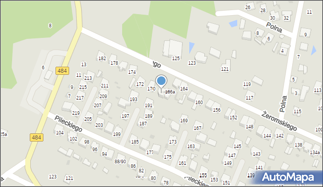 Zelów, Żeromskiego Stefana, 168, mapa Zelów
