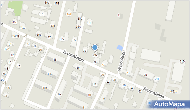 Zelów, Żeromskiego Stefana, 29a, mapa Zelów