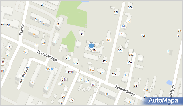 Zelów, Żeromskiego Stefana, 39, mapa Zelów