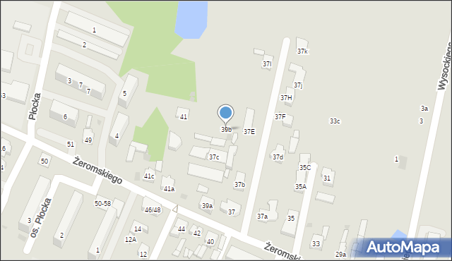 Zelów, Żeromskiego Stefana, 39b, mapa Zelów