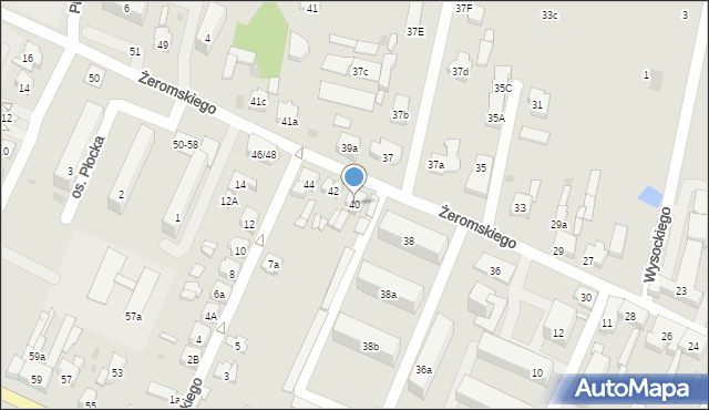 Zelów, Żeromskiego Stefana, 40, mapa Zelów
