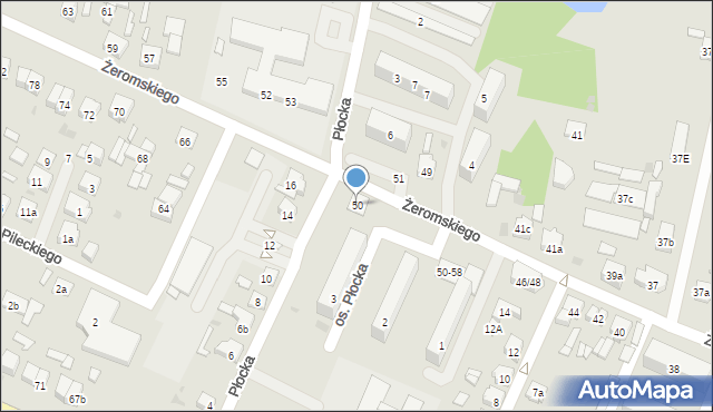 Zelów, Żeromskiego Stefana, 50, mapa Zelów