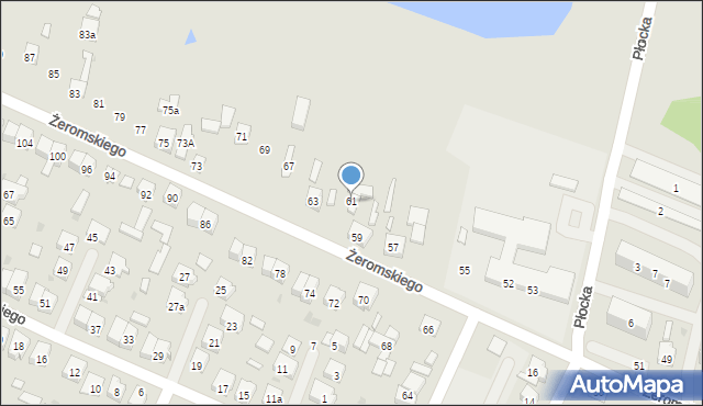 Zelów, Żeromskiego Stefana, 61, mapa Zelów