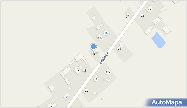 Zelówek, Zelówek, 14, mapa Zelówek