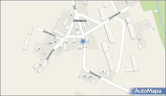 Żelowice, Żelowice, 12, mapa Żelowice