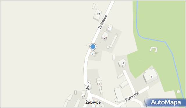 Żelowice, Żelowice, 1a, mapa Żelowice