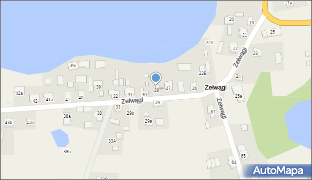Zełwągi, Zełwągi, 28, mapa Zełwągi