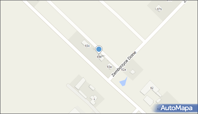 Zemborzyce Dolne, Zemborzyce Dolne, 63b, mapa Zemborzyce Dolne