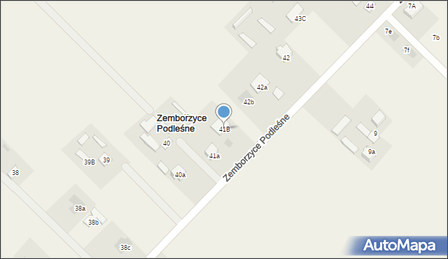 Zemborzyce Podleśne, Zemborzyce Podleśne, 41B, mapa Zemborzyce Podleśne