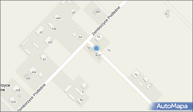 Zemborzyce Podleśne, Zemborzyce Podleśne, 7f, mapa Zemborzyce Podleśne