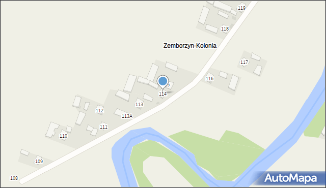 Zemborzyn Pierwszy, Zemborzyn Pierwszy, 114, mapa Zemborzyn Pierwszy