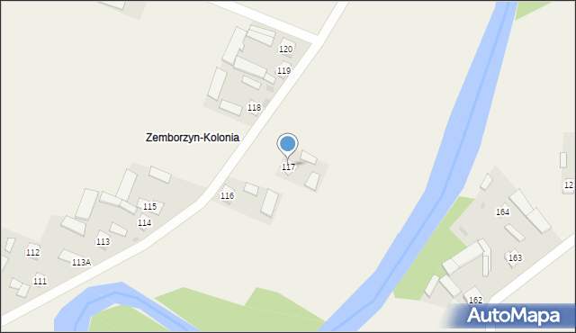 Zemborzyn Pierwszy, Zemborzyn Pierwszy, 117, mapa Zemborzyn Pierwszy