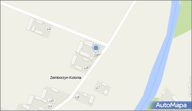 Zemborzyn Pierwszy, Zemborzyn Pierwszy, 119, mapa Zemborzyn Pierwszy