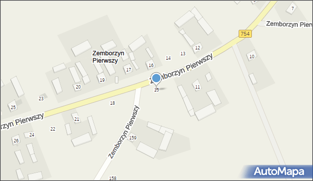 Zemborzyn Pierwszy, Zemborzyn Pierwszy, 15, mapa Zemborzyn Pierwszy