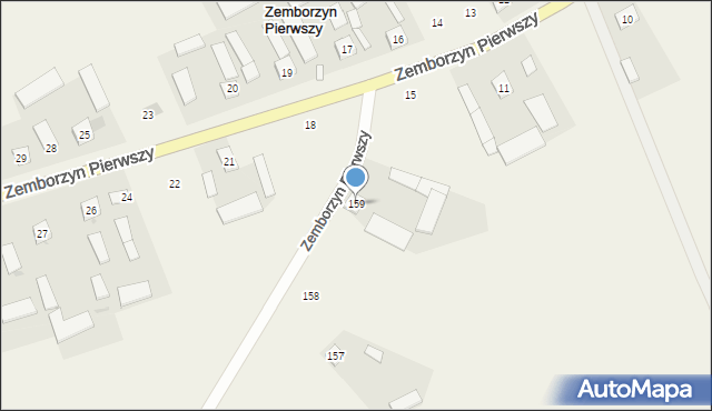 Zemborzyn Pierwszy, Zemborzyn Pierwszy, 159, mapa Zemborzyn Pierwszy
