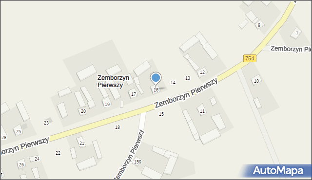 Zemborzyn Pierwszy, Zemborzyn Pierwszy, 16, mapa Zemborzyn Pierwszy