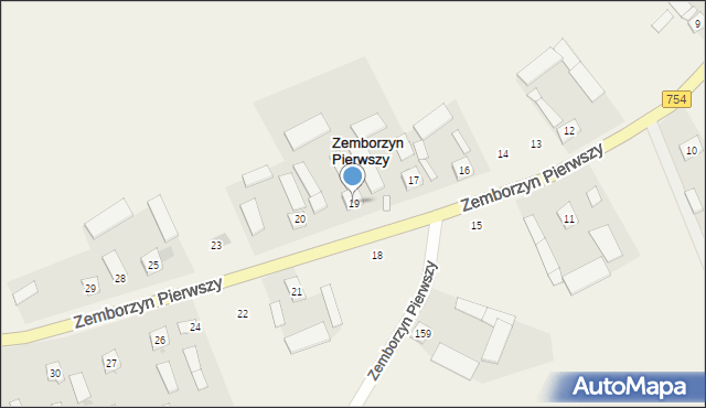 Zemborzyn Pierwszy, Zemborzyn Pierwszy, 19, mapa Zemborzyn Pierwszy